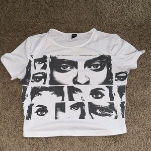 Faces crop top